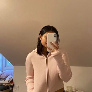 Brandy Melville Pink Zip Up